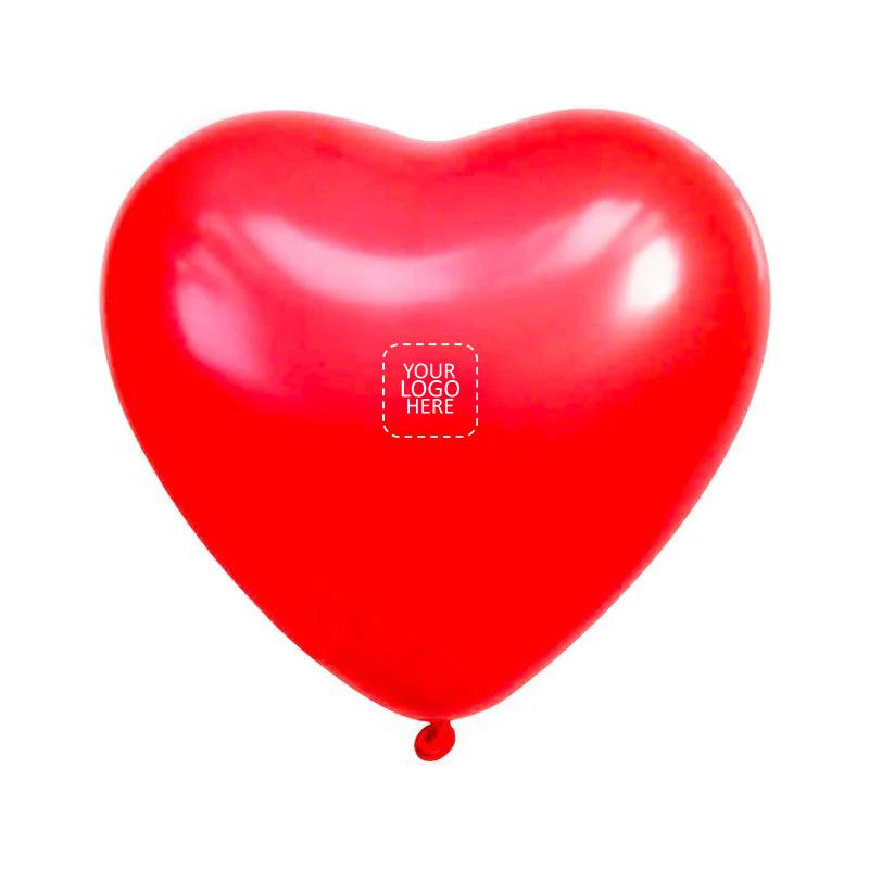 Heart Shape Red Balloon with Logo